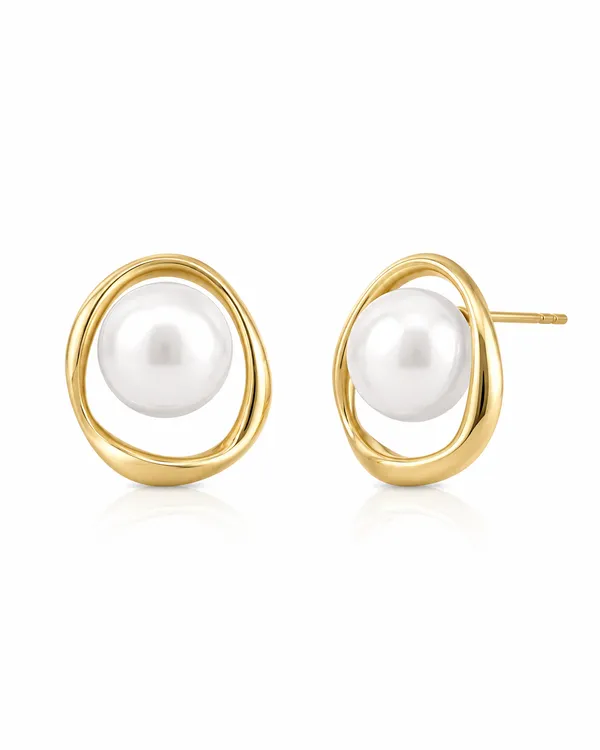 Gold_Stainless_Steel_Ethereal_Orbit_Stud_Earrings_For_Women