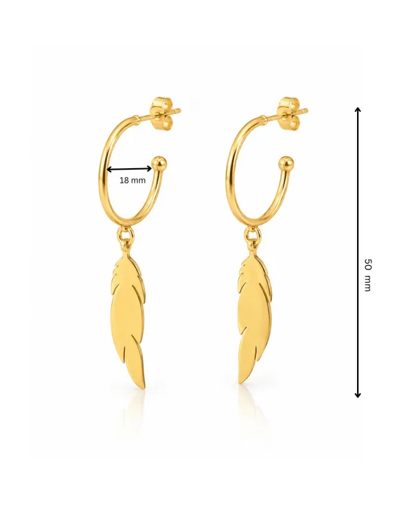 Gold_Stainless_Steel_Feather_Charm_Hoop_Drop_Earrings_For_Women