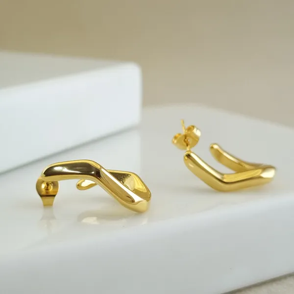 Gold_Stainless_Steel_Flux_Geometric_Huggie_Earrings_For_Women