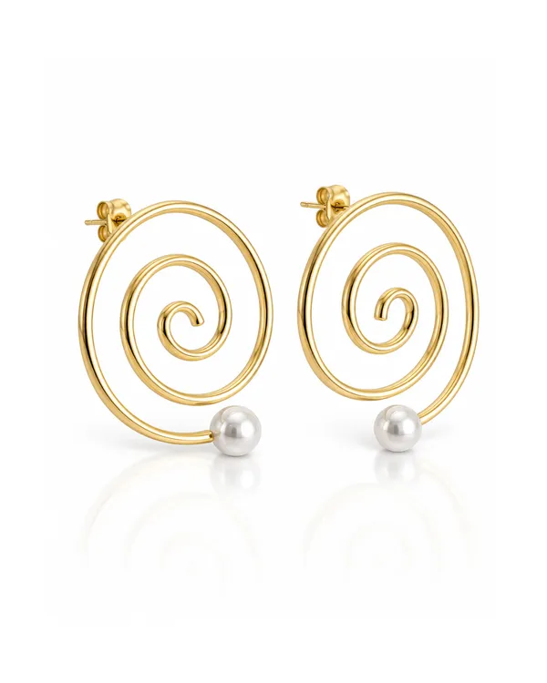 Gold_Spiral_Pearl-Tip_Hoop_Earrings