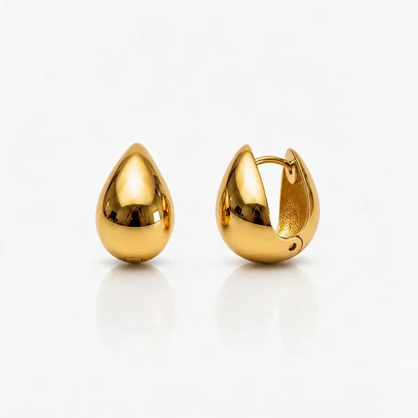 Gold_Stainless_Steel_Golden_Embrace_Huggie_Earrings_For_Women