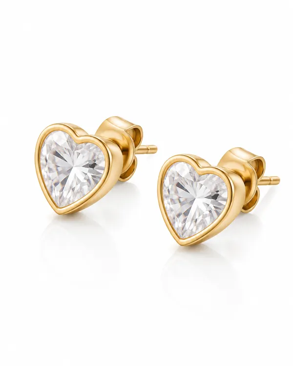 Gold_Stainless_Steel_Heart_Cz_Bezel_Stud_Earrings_For_Women
