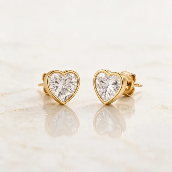 Gold_Stainless_Steel_Heart_Cz_Bezel_Stud_Earrings_For_Women