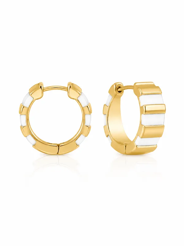 Gold_Stainless_Steel_Ribbon_Inlay_Huggie_Earrings_For_Women