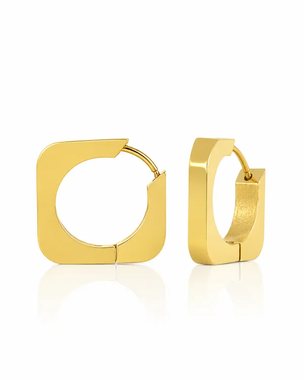 Gold_Stainless_Steel_Linear_Quadra_Huggie_Earrings_For_Women