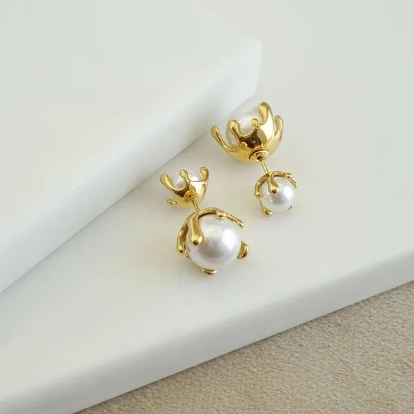 Gold_Stainless_Steel_Molten_Pearl_Jacket_Earrings_For_Women