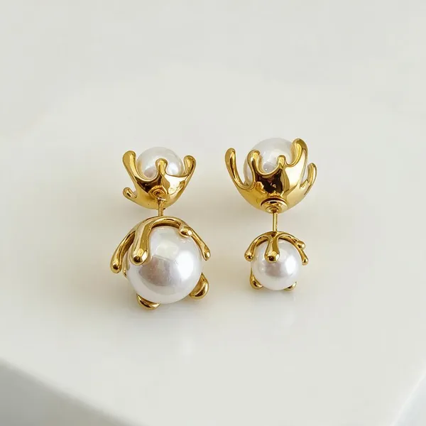 Gold_Stainless_Steel_Molten_Pearl_Jacket_Earrings_For_Women