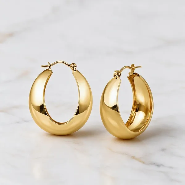 Gold_Stainless_Steel_Band_Hoop_Earrings_For_Women