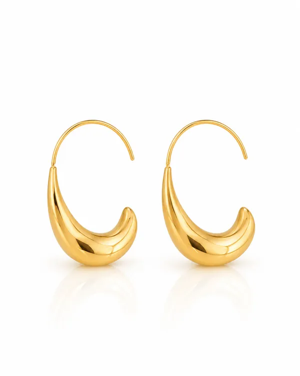 Gold_Stainless_Steel_Crescent_Tapered_Hoop_Earrings_For_Women