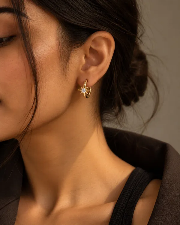 North_Star_CZ_Huggie_Hoop_Earrings