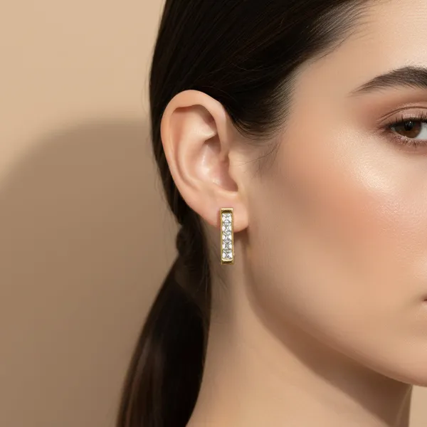 Gold_Stainless_Steel_Baguette_Vertical_Stud_Earrings_For_Women