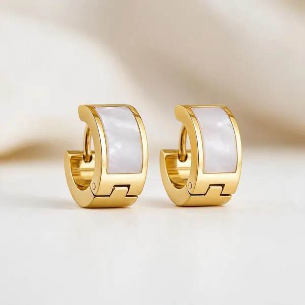 Gold_Stainless_Steel_Nova_Inlay_Micro-Huggie_Earrings_For_Women