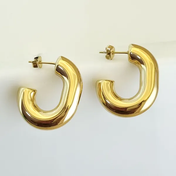 Gold_Stainless_Steel_Oblique_Bold_J-Hoop_Earrings_For_Women