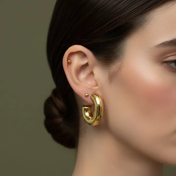 Gold_Stainless_Steel_Oblique_Bold_J-Hoop_Earrings_For_Women