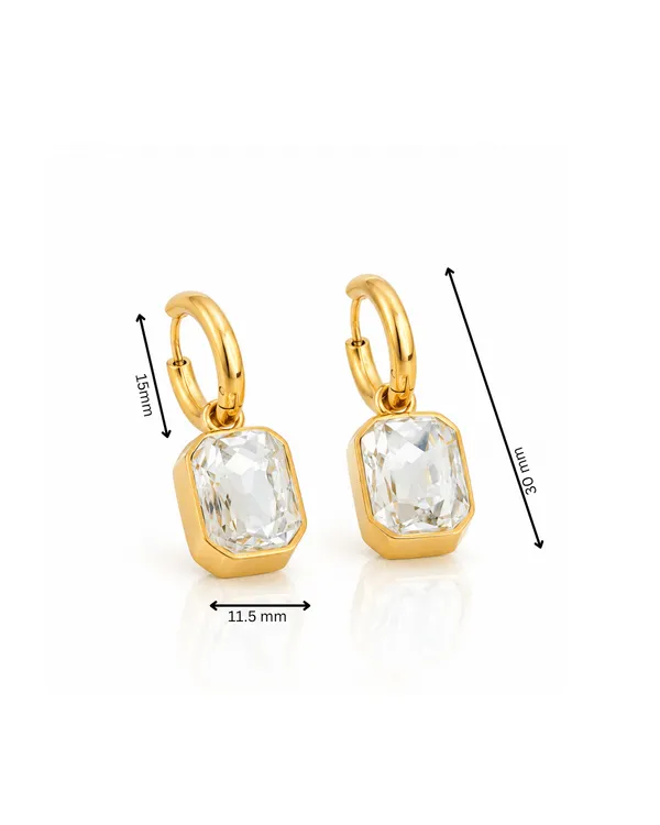 Octagon_CZ_Bezel_Huggie_Charm_Earrings