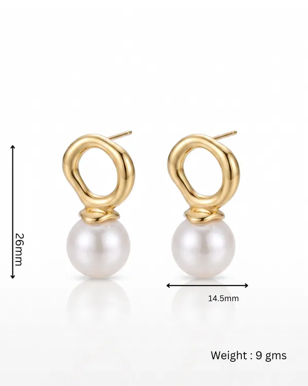 Organic_Circle_Pearl_Drop_Earrings