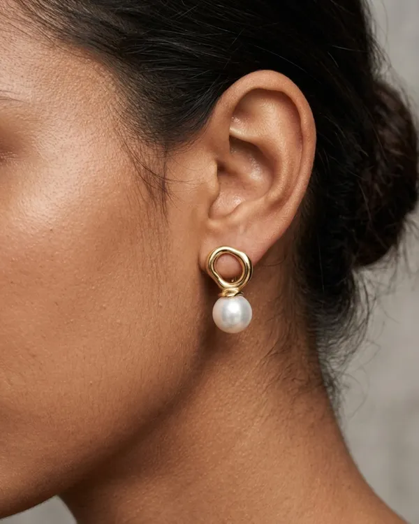 Organic_Circle_Pearl_Drop_Earrings