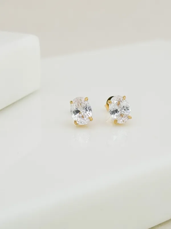 Oval_CZ_Four-Prong_Solitaire_Stud_Earrings