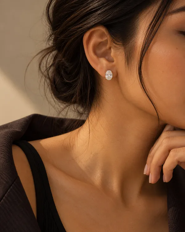 Oval_CZ_Four-Prong_Solitaire_Stud_Earrings