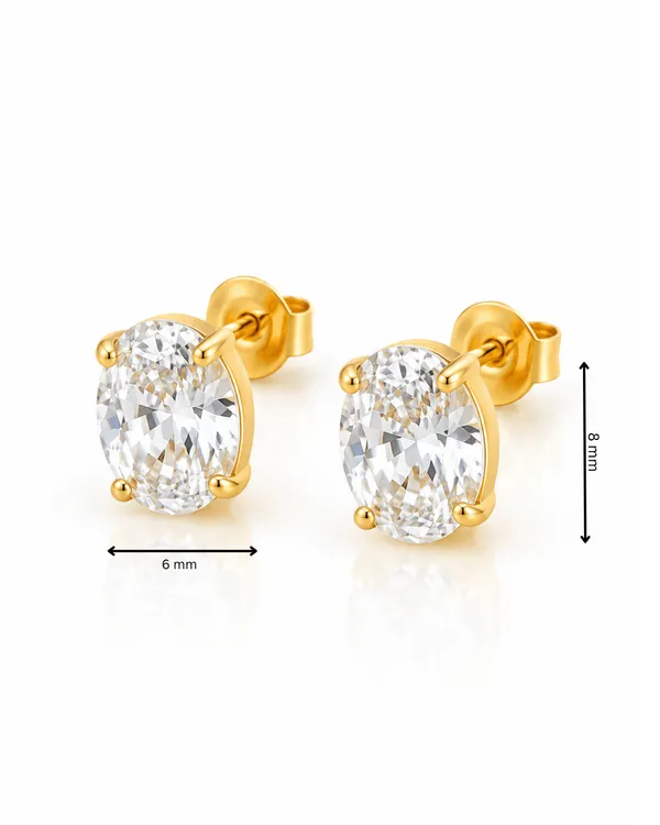 Gold_Stainless_Steel_Oval_Cz_Four-Prong_Solitaire_Stud_Earrings_For_Women