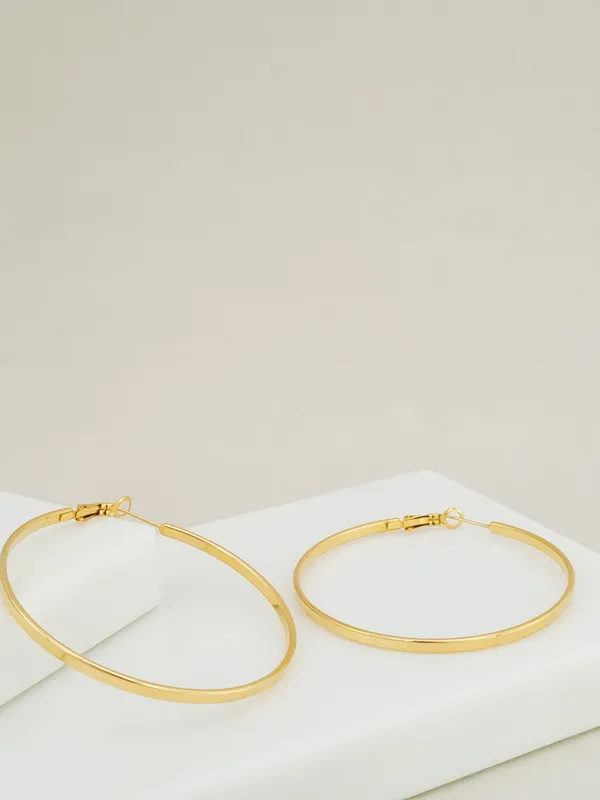 Gold_Stainless_Steel_Oversized_Slim_Tube_Hoop_Earrings_For_Women