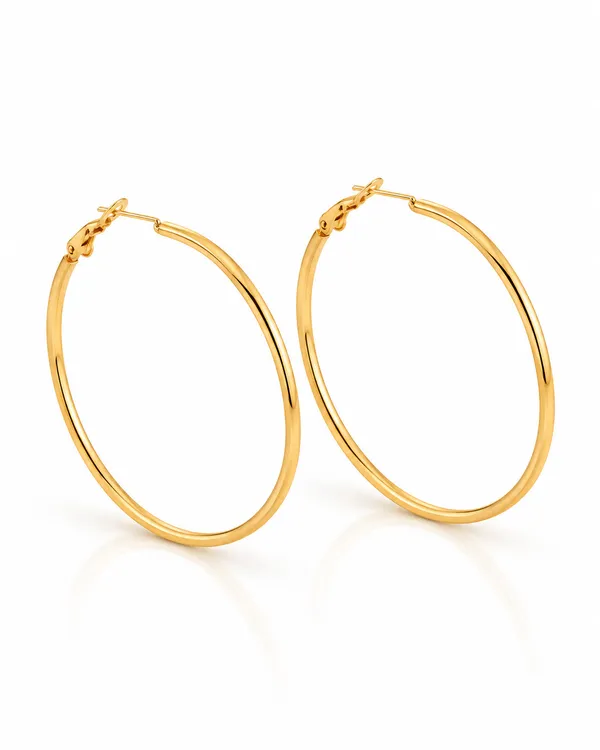Gold_Stainless_Steel_Oversized_Slim_Tube_Hoop_Earrings_For_Women