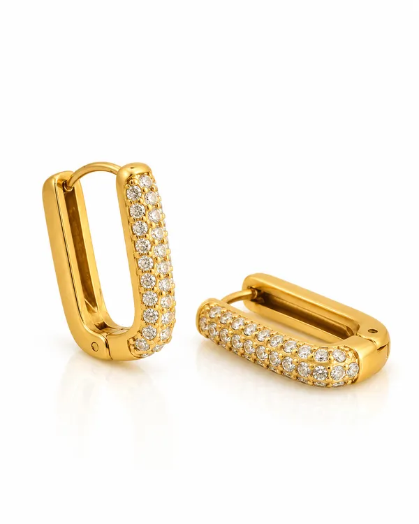 Gold_Stainless_Steel_Pave_Cz_Rectangular_Hoop_Earrings_For_Women