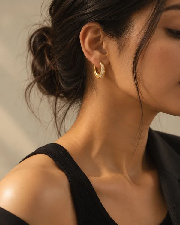 Pave_CZ_Teardrop_Huggie_Hoop_Earrings