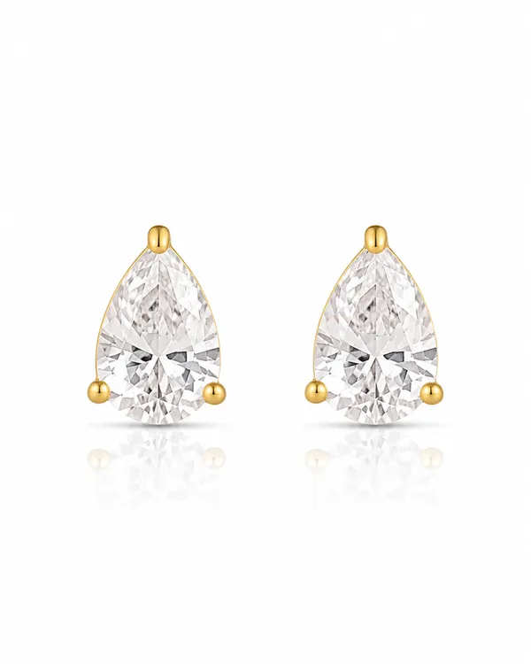 Pear_CZ_Solitaire_Stud_Earrings