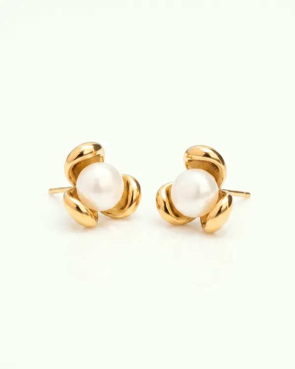 Pearl_Knot_Stud_Earrings