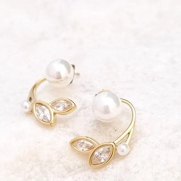 Gold_Stainless_Steel_Pearl_Marquise_Cz_Ear_Jacket_Earrings_For_Women