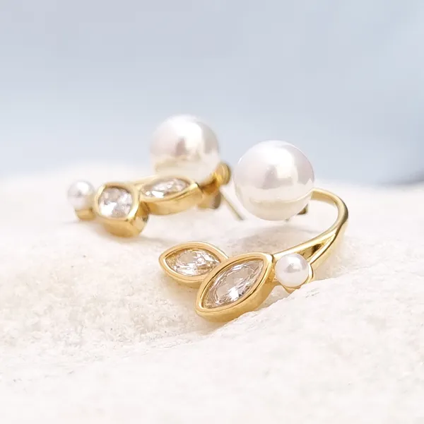 Gold_Stainless_Steel_Pearl_Marquise_Cz_Ear_Jacket_Earrings_For_Women