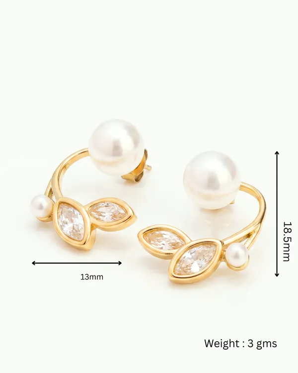 Gold_Stainless_Steel_Pearl_Marquise_Cz_Ear_Jacket_Earrings_For_Women