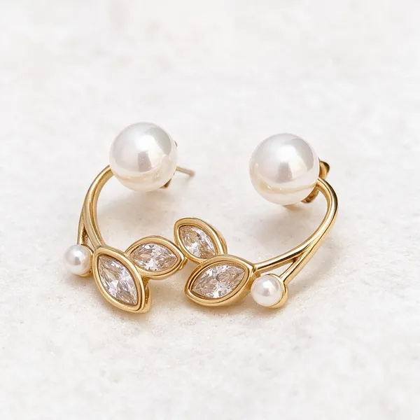Gold_Stainless_Steel_Pearl_Marquise_Cz_Ear_Jacket_Earrings_For_Women