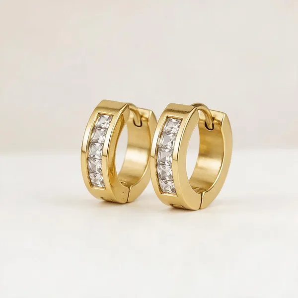 Gold_Stainless_Steel_Prism_Channel-Set_Huggie_Earrings_For_Women