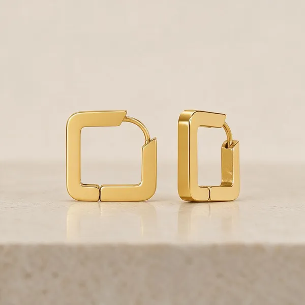 Gold_Stainless_Steel_Quadra_Architectural_Huggie_Earrings_For_Women