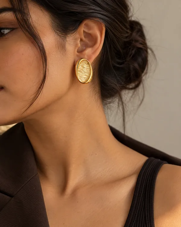 Ripple_Oval_Statement_Stud_Earrings