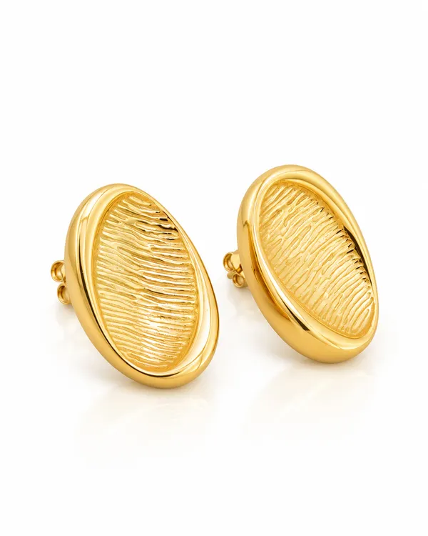 Ripple_Oval_Statement_Stud_Earrings