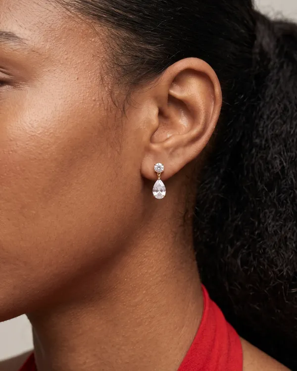 Gold_Stainless_Steel_Round_Pear_Cz_Drop_Earrings_For_Women