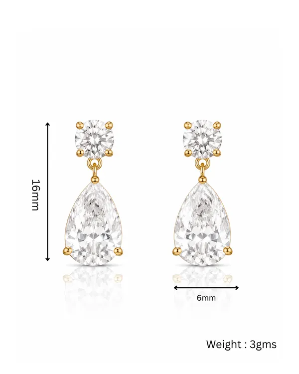 Gold_Stainless_Steel_Round_Pear_Cz_Drop_Earrings_For_Women