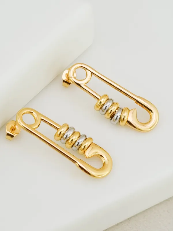 Safety_Pin_Two-Tone_Drop_Earrings