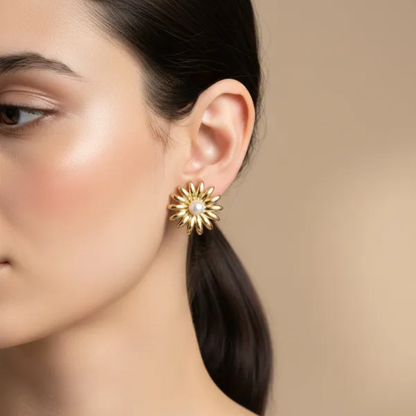 Gold_Stainless_Steel_Solaris_Sunburst_Pearl_Stud_Earrings_For_Women