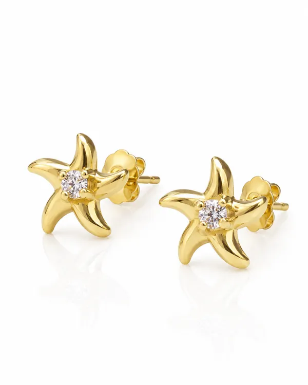 Starfish_CZ_Stud_Earrings