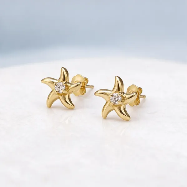 Gold_Stainless_Steel_Starfish_Cz_Stud_Earrings_For_Women