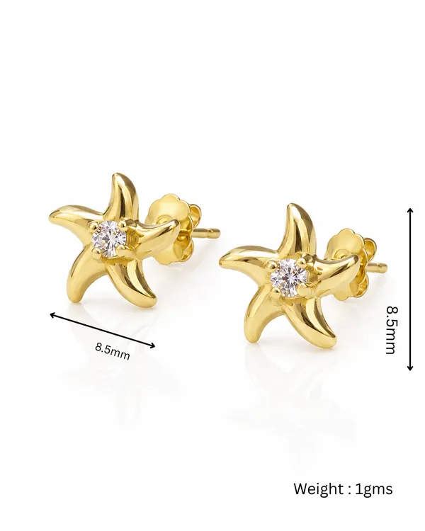 Gold_Stainless_Steel_Starfish_Cz_Stud_Earrings_For_Women