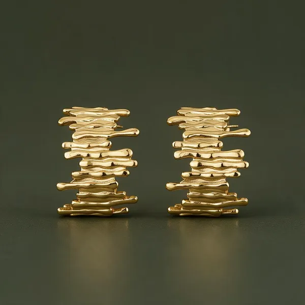 Gold_Stainless_Steel_Strata_Raw-Edge_Stud_Earrings_For_Women