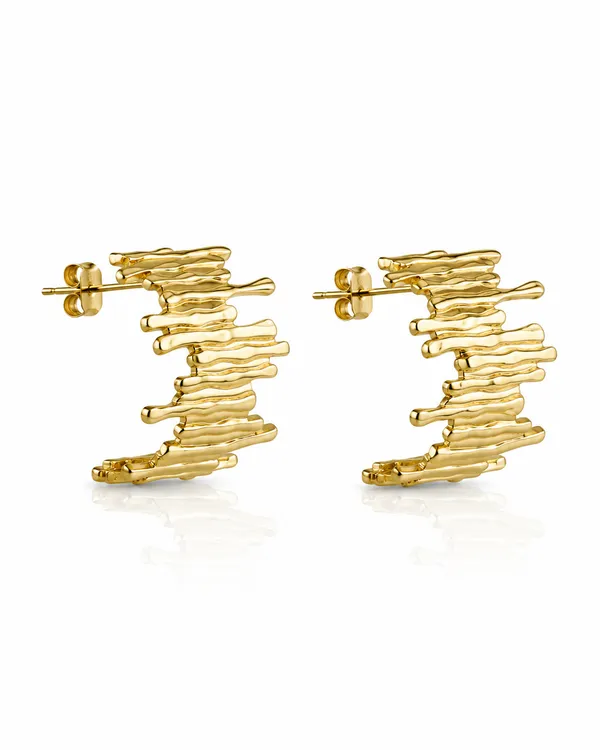 Gold_Stainless_Steel_Strata_Raw-Edge_Stud_Earrings_For_Women