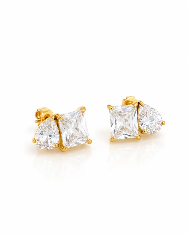 Gold_Stainless_Steel_Cz_Princess_Round_Stud_Earrings_For_Women