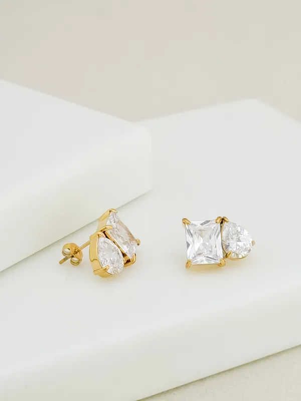 Gold_Stainless_Steel_Cz_Princess_Round_Stud_Earrings_For_Women