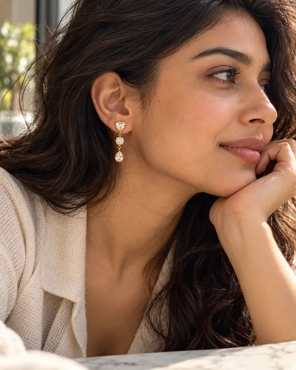Triple_Bezel_CZ_Heart_Drop_Earrings